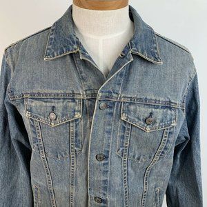 GAP Blue Jean Denim Trucker Jacket Vintage XL
